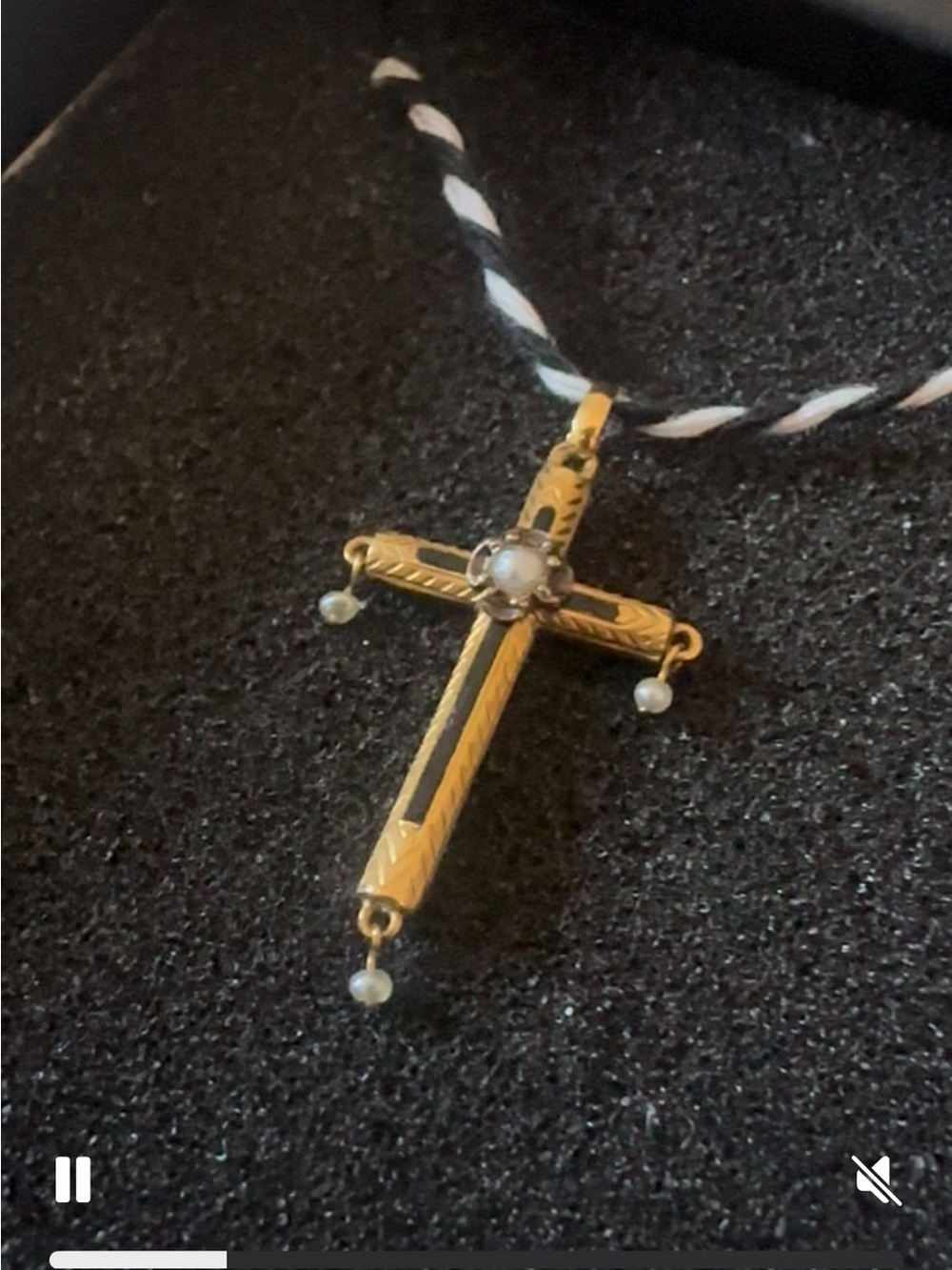 Gorgeous French cross pendant charm in buttery 18k yellow gold.